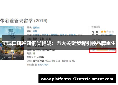 实现口碑逆转的吴艳妮：五大关键步骤引领品牌重生